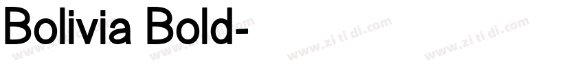 Bolivia Bold字体转换